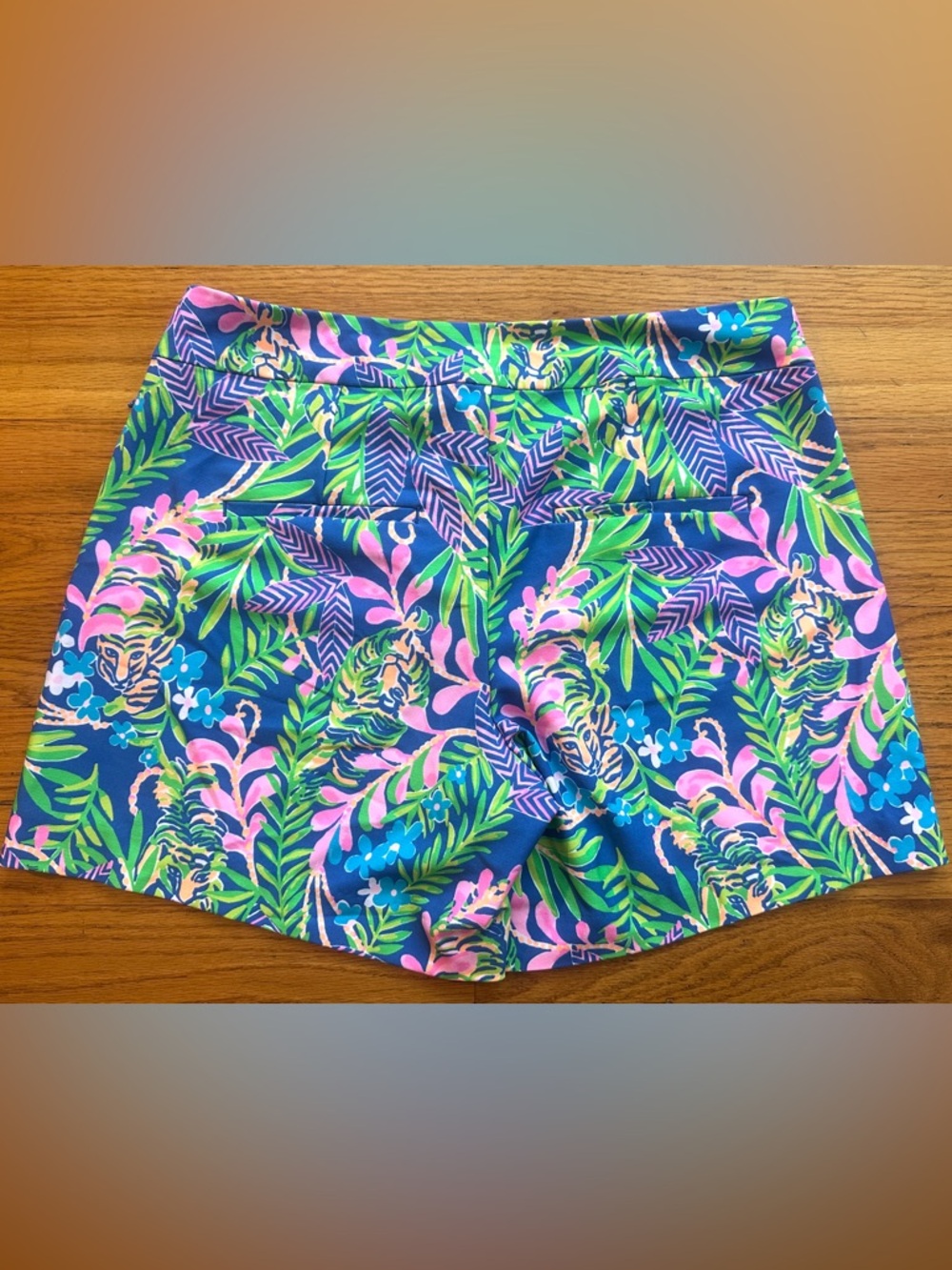 SOLD Lilly Pulitzer Size 4, Shorts in 'Borealis Blue How You Like Me Prowl’ - Picture 3 of 7